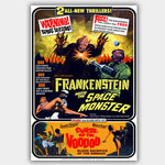Frankenstein Meets The Space Monster / Curse Of The Voodoo (1965) - Movie Poster - 13 x 19 inches