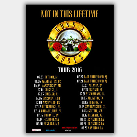 Guns N' Roses (2016) - Concert Poster - 13 x 19 inches