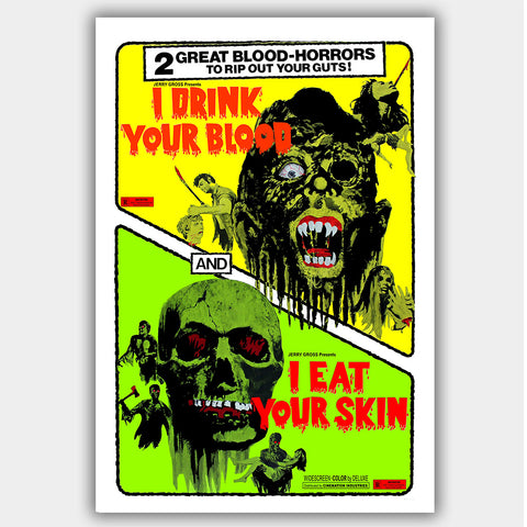 I Drink Your Blood/I Eat Your Skin (1971) - Movie Poster - 13 x 19 inches