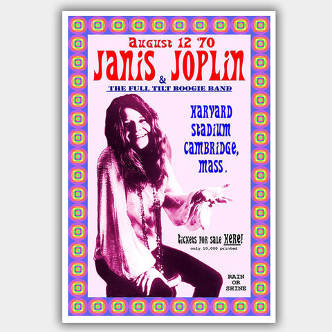 Janis Joplin with The Full Tilt Boogie Band (1970) - Concert Poster - 13 x 19 inches