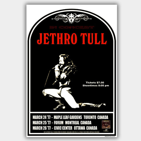 Jethro Tull (1977) - Concert Poster - 13 x 19 inches