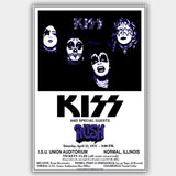 Kiss with Rush (1975) - Concert Poster - 13 x 19 inches
