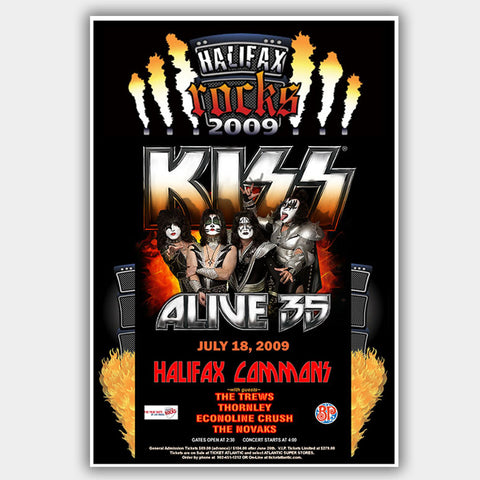 Kiss with The Trews (2009) - Concert Poster - 13 x 19 inches