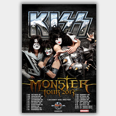 Kiss  (2013) - Concert Poster - 13 x 19 inches