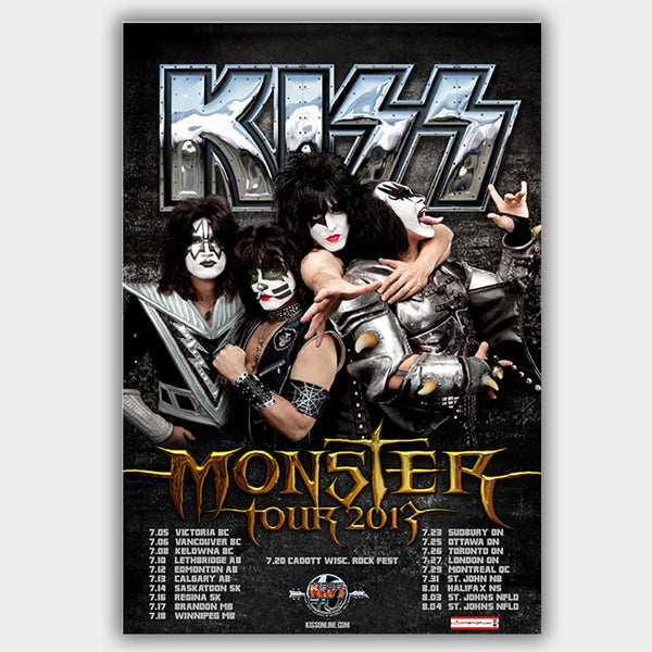 Kiss (2013) - Concert Poster - 13 x 19 inches – PosterAlley