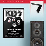 Kiss with Rush & James Gang (1975) - Concert Poster - 13 x 19 inches