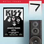 Kiss with Rush & James Gang (1975) - Concert Poster - 13 x 19 inches