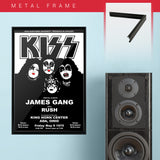 Kiss with Rush & James Gang (1975) - Concert Poster - 13 x 19 inches
