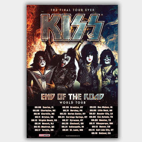 Kiss (2019) - Concert Poster - 13 x 19 inches