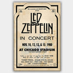 Led Zeppelin (1980) - Concert Poster - 13 x 19 inches