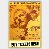Gordon Lightfoot (1975) - Concert Poster - 13 x 19 inches