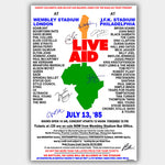 Live Aid  (1985) - Concert Poster - 13 x 19 inches