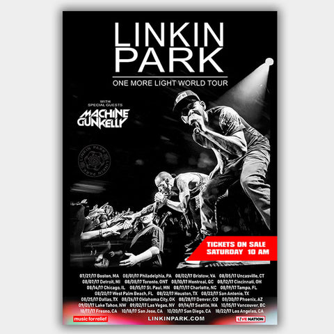Linkin Park with Machine Gun Kelly (2017) - Concert Poster - 13 x 19 inches