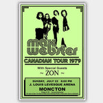 Max Webster with Zon (1979) - Concert Poster - 13 x 19 inches