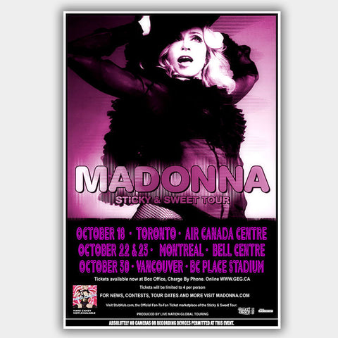 Madonna (2009) - Concert Poster - 13 x 19 inches