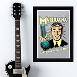 Marijuana with Bong - Graphic Poster - 13 x 19 inches