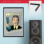 Marijuana with Bong - Graphic Poster - 13 x 19 inches