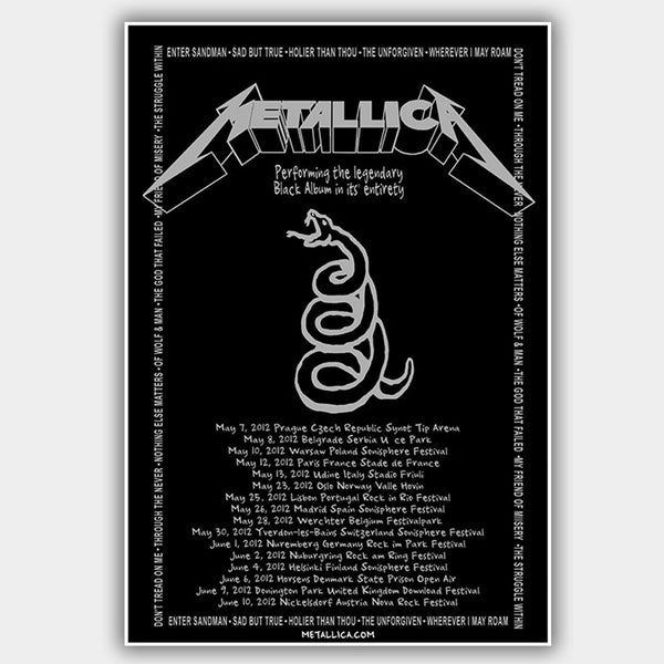 Metallica (2012) - Concert Poster - 13 x 19 inches – PosterAlley
