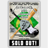 Metallica with Slayer & Megadeath (2012) - Concert Poster - 13 x 19 inches