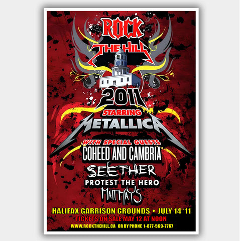 Metallica with Seether (2011) - Concert Poster - 13 x 19 inches
