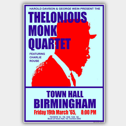 Thelonious Monk (1965) - Concert Poster - 13 x 19 inches