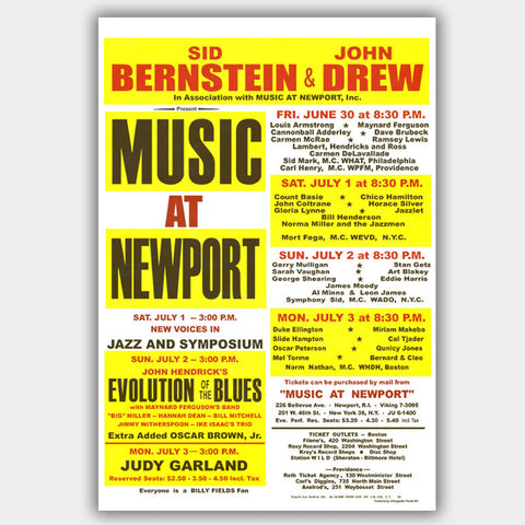 Newport Jazz Festival with Maynard Ferguson (1961) - Concert Poster - 13 x 19 inches