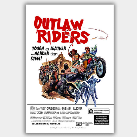 Outlaw Riders (1971) - Movie Poster - 13 x 19 inches