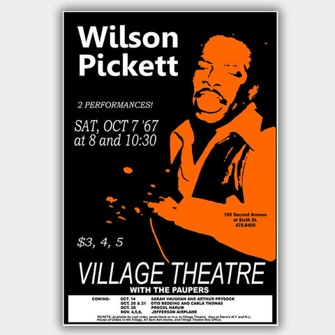 Wilson Pickett (1967) - Concert Poster - 13 x 19 inches