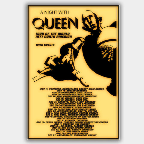Queen (1977) - Concert Poster - 13 x 19 inches