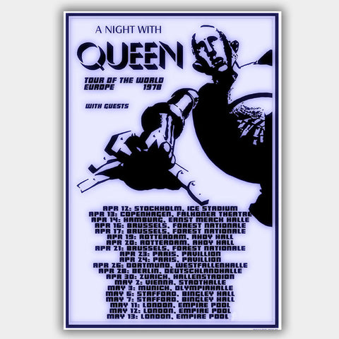 Queen (1978) - Concert Poster - 13 x 19 inches