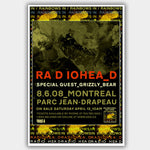 Radiohead with Grizzly Bear (2008) - Concert Poster - 13 x 19 inches