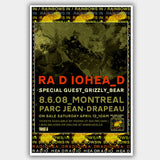 Radiohead with Grizzly Bear (2008) - Concert Poster - 13 x 19 inches