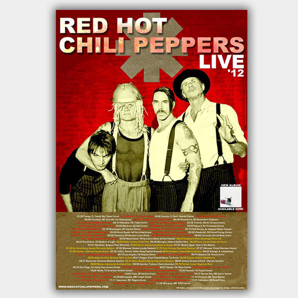Red Hot Chili Peppers (2012) - Concert Poster - 13 x 19 inches