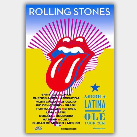 Rolling Stones (2016) - Concert Poster - 13 x 19 inches