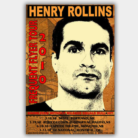 Henry Rollins (2010) - Concert Poster - 13 x 19 inches