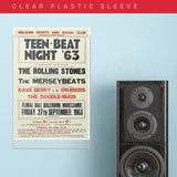 Rolling Stones Teen Beat with The Merseybeats (1963) - Concert Poster - 13 x 19 inches