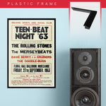 Rolling Stones Teen Beat with The Merseybeats (1963) - Concert Poster - 13 x 19 inches