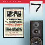 Rolling Stones Teen Beat with The Merseybeats (1963) - Concert Poster - 13 x 19 inches
