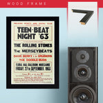 Rolling Stones Teen Beat with The Merseybeats (1963) - Concert Poster - 13 x 19 inches