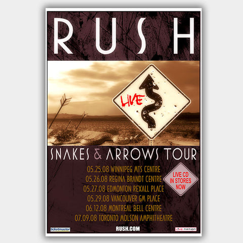 Rush (2008) - Concert Poster - 13 x 19 inches