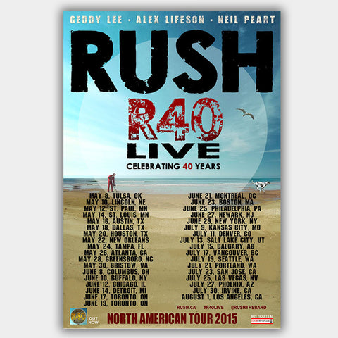 Rush  (2015) - Concert Poster - 13 x 19 inches