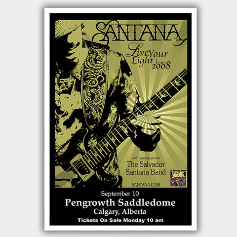 Santana (2008) - Concert Poster - 13 x 19 inches