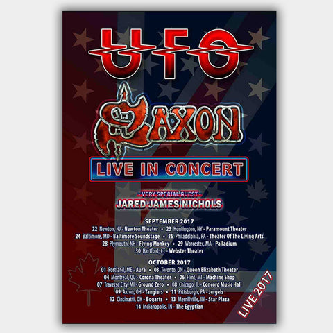 Saxon with Jared James Nichols (2017) - Concert Poster - 13 x 19 inches