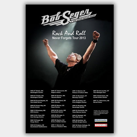 Bob Seger (2013) - Concert Poster - 13 x 19 inches