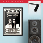 Sonny & Cher with David Brenner (1973) - Concert Poster - 13 x 19 inches