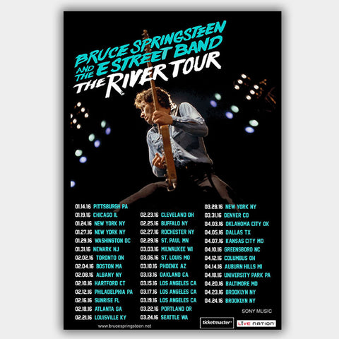 Bruce Springsteen (2016) - Concert Poster - 13 x 19 inches