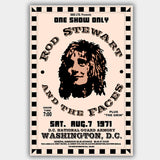 Rod  Stewart & Faces with The Grin (1971) - Concert Poster - 13 x 19 inches