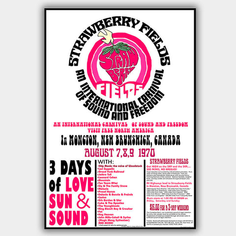 Strawberry Fields Fest (1970) - Concert Poster - 13 x 19 inches