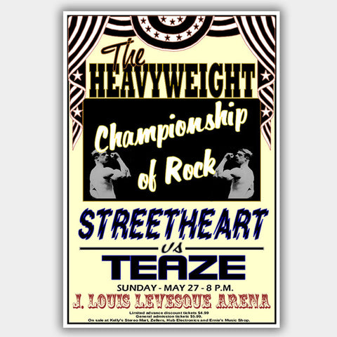 Streetheart with Teaze (1977) - Concert Poster - 13 x 19 inches
