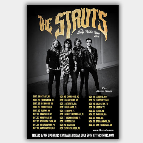 Struts (2018) - Concert Poster - 13 x 19 inches